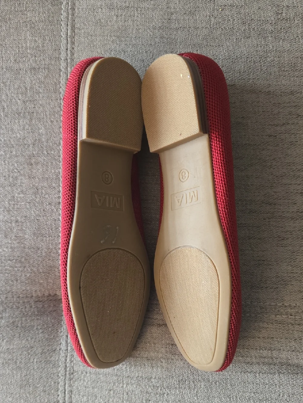 MIA Red Knit Ballet Flats